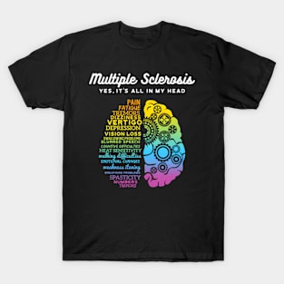 Yes It's All In My Head Multiple Sclerosis Ms T-Shirt